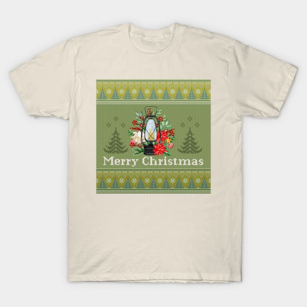 Kerosene Lamp In The Christmas Night | Christmas Idea T-Shirt by i am Cuta